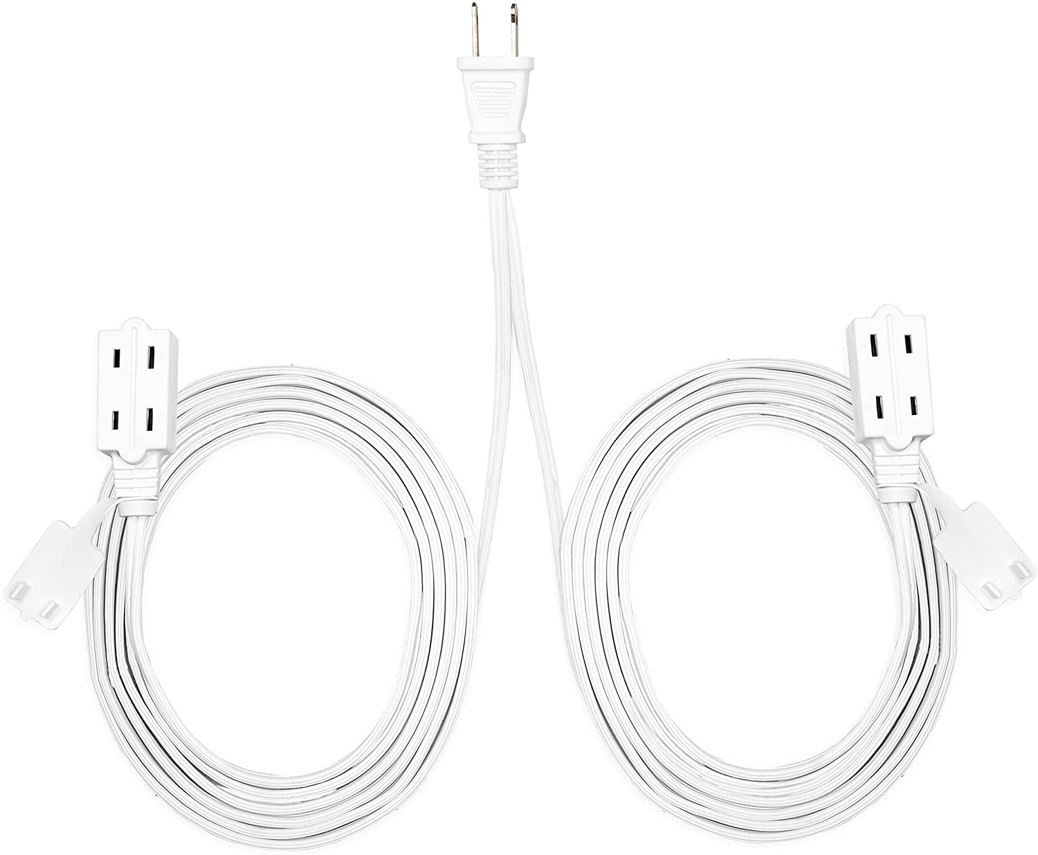 10 Ft Double Ended Extension Cord- White