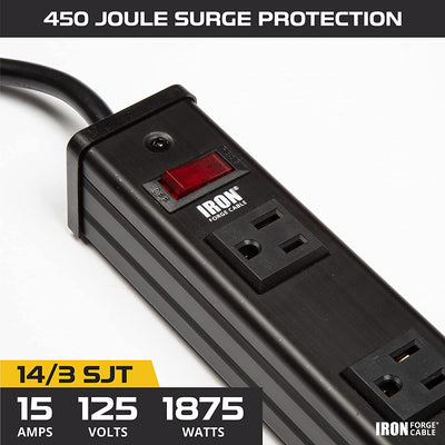 24 Power Outlet Surge Protector Power Strip -9 Ft Extension Cord -450 Joule 15 AMP