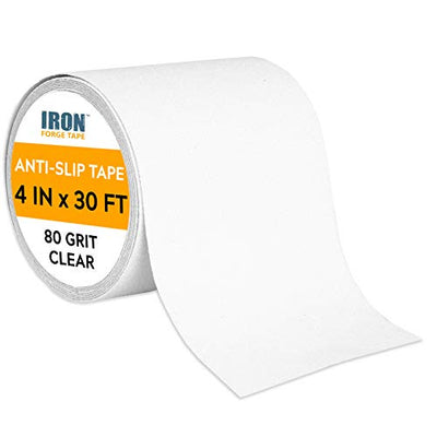 Clear Anti Slip Tape - 4 inch x 30 Foot, 80 Grit Non Slip Grip Tape