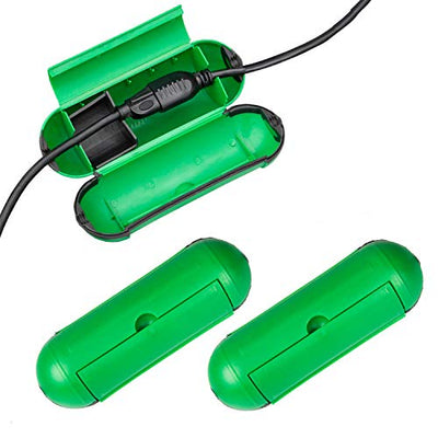 Outdoor Extension Cord Cover 3 Pack - Green Waterproof Plug Connector -  iron forge tools