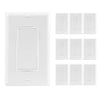 Rocker Light Switch with Wall Plate, 10 Pack, White - 3 Way Decorator Paddle Switch, Three Wire, Residential Grade, 15 Amp, 120/277V, UL Listed