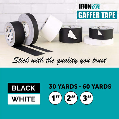 White Gaffers Tape - 2 Inch x 30 Yards Gaffer Tape Roll