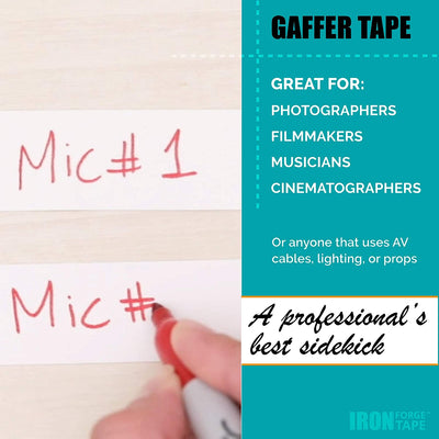 White Gaffers Tape Two Pack - 2 Inch x 30 Yards Gaffer Tape Roll