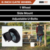 Gate Wheel for Metal Swing Gates - 6"Side Mount