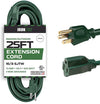 Outdoor Extension Cord - 16/3 SJTW Durable Green Extension Cable with 3 Prong Grounded Plug for Safety - Great for Christmas Lights and Major Appliances (1, 25 Foot Candy Cane)
