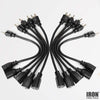 10 Pack of 3Ft Black Extension Cords - 16/3 SJT Electrical Extension Cord Set