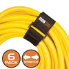 Extension Cord Wrap Organizer, 6 Pack of Elastic Storage Straps - 18 Inch Stretchy Hook and Loop Cinch Straps for Power Cables, Hoses, Ropes, and More