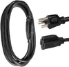 25 Ft Outdoor Extension Cord - 16/3 Durable Black Cable