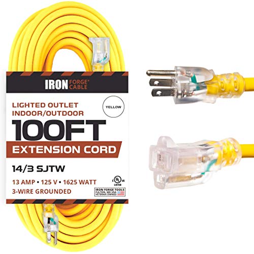 WEN 50 ft. 14-Gauge Heavy-Duty SJTW Outdoor 14/3 Extension Cord