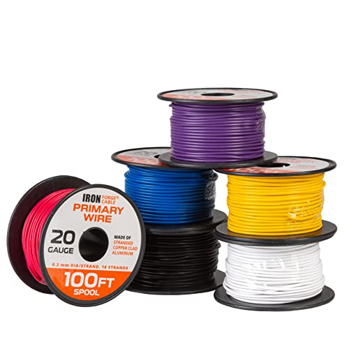14 Gauge Primary Wire - 10 Roll Assortment Pack - 100 Ft of Copper Clad  Aluminum Wire per Roll