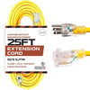 Iron Forge Cable 100 Foot Lighted Outdoor Extension Cord - 10/3 SJTW Orange 10 Gauge Extension Cable with 3 Prong Grounded Plug for Safety - Great for Garden and Major Appliances
