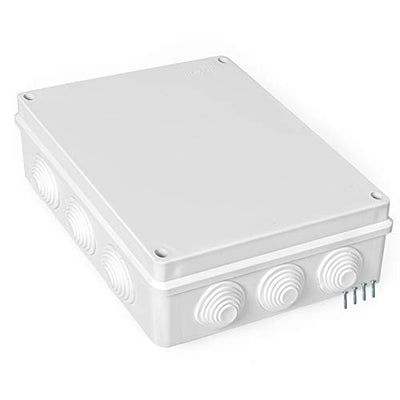 Outdoor Electrical Junction Box - XL 11 x 9 Inch Waterproof Plastic Box with Cover for Electronics