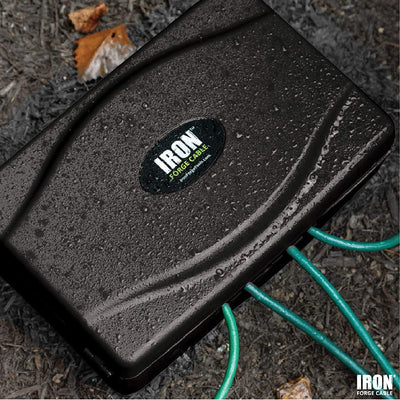 Weatherproof Extension Cord Connection Box - Waterproof Outdoor Cover for Electrical Connections, Black