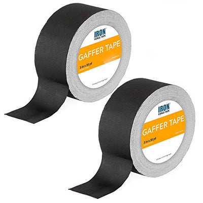 Black Gaffers Tape 2 Pack - 3in x 30 Yards Gaffer Tape Roll