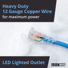 50 Ft All Weather Extension Cord - Stays Flexible in Extreme Cold & Hot Temperatures from -58¬¨¬®‚Äö√†√ªF to +221¬¨¬®‚Äö√†√ªF - 12/3 SJEOW Heavy Duty Lighted Outdoor Extension Cable