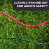 100 Ft Outdoor Extension Cord - 16/3 SJTW Durable Pink Cable with 3 Prong Grounded Plug for Safety