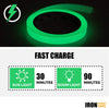 Glow Tape - 1/2 inch x 30ft Vinyl Adhesive Glow-in-The-Dark Tape Roll - Lasts up to 12 Hours
