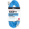 100 Ft All Weather Extension Cord - 16/3 SJEOW Lighted Outdoor Electrical Cable