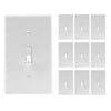 Toggle Light Switch with Wall Plate, 10 Pack, White - 3 Way, Residential Grade, 15 Amp, 120/277V, UL Listed