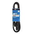 8 Ft Extension Cord with 3 Electrical Power Outlet - 16/3 Durable Black Cable