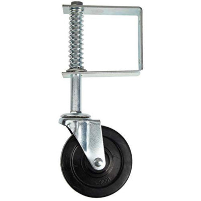 Gate Wheel with 360 Degree Swivel and Universal Mount - 4" Spring Loaded Gate Caster