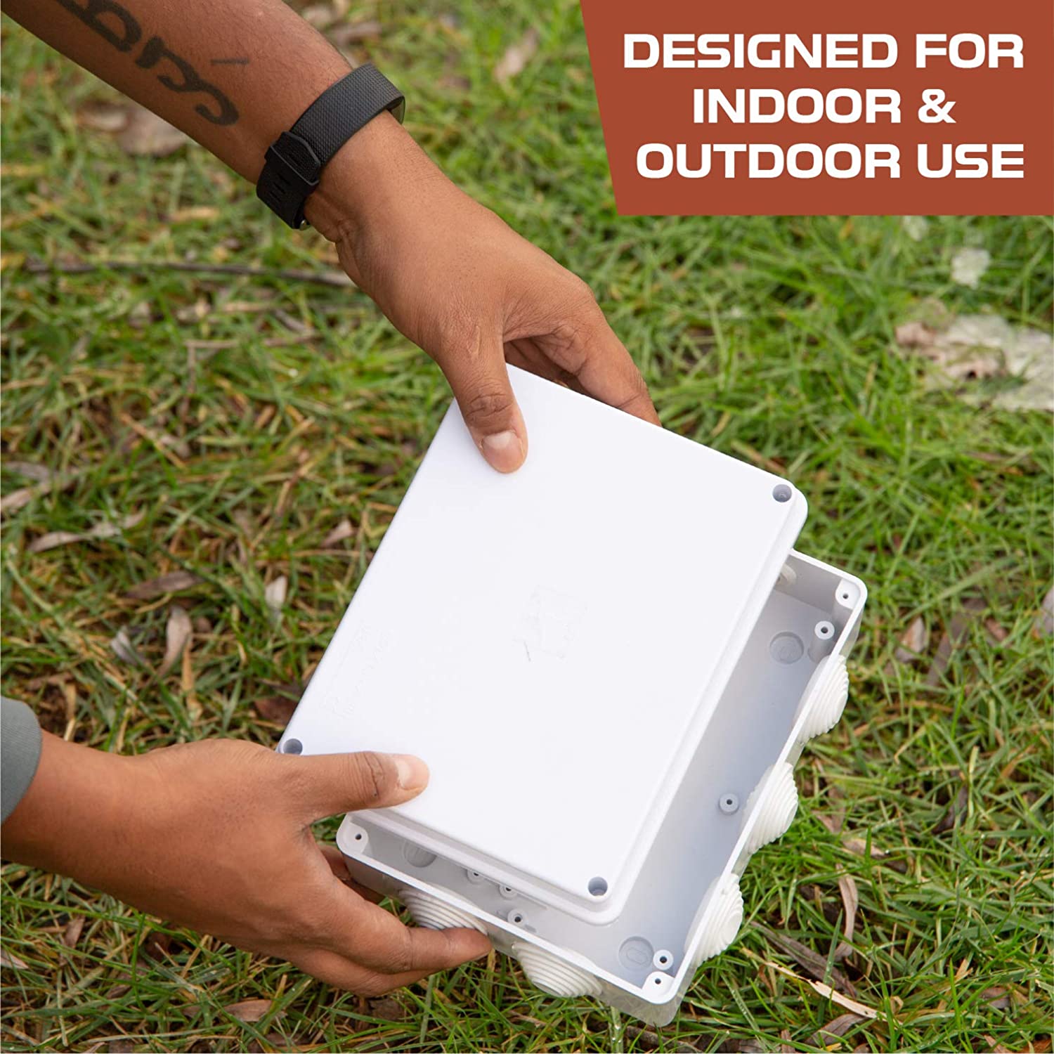 Outdoor Electrical Junction Box - XL 11 x 9 Inch Waterproof Plastic Bo -  iron forge tools