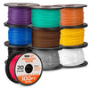 20 Gauge Primary Wire - 10 Roll Assortment Pack - 100 Ft of Copper Clad Aluminum Wire per Roll