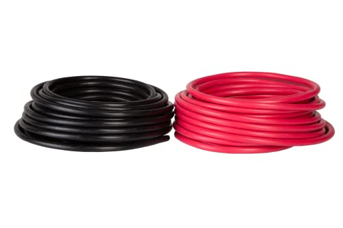 Iron Forge Cable 8 Gauge Primary Wire 2 Pack - 25ft Copper Clad Aluminum Wire - 1 Red and 1 Black