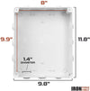 Outdoor Electrical Junction Box - XL 11 x 9 Inch Waterproof Plastic Box with Cover for Electronics