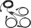 1 to 3 Extension Cord Splitter - 28 Foot Black Power Squid - 16/3 SJTW Outdoor Outlet & Plug Splitter Cable