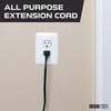 15 Ft Green Extension Cord 2 Pack - 16/2 Durable Electrical Cable with 3 Power Outlets