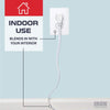 2 Pack of 6 Ft Extension Cords with 3 Electrical Power Outlets - 16/3 Durable White Cable