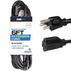 6 Ft Outdoor Extension Cord - 16/3 Heavy Duty Black Cable