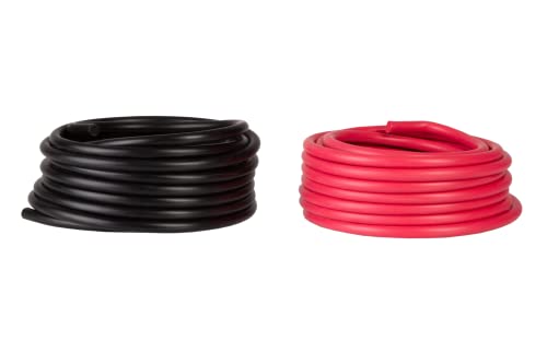Iron Forge Cable 6 Gauge Primary Wire 2 Pack - 25ft Copper Clad Aluminum Wire - 1 Red and 1 Black