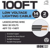 14/2 Low Voltage Landscape Wire - 16 Connectors-1 00ft Outdoor Cable, Black
