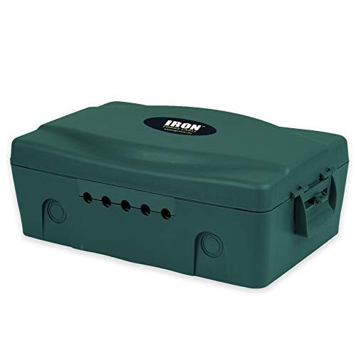 Weatherproof Extension Cord Connection Box - Waterproof Outdoor Cover for Electrical Connections, Green